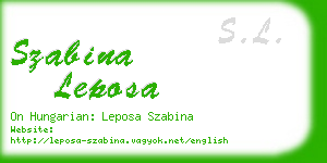 szabina leposa business card